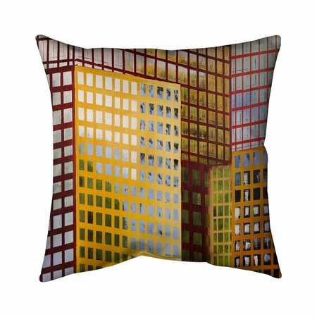BEGIN HOME DECOR 26 x 26 in. Skyscrapers-Double Sided Print Indoor Pillow 5541-2626-CI234